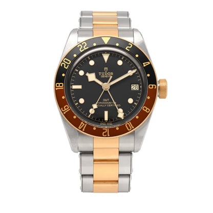 TUDOR Stainless Steel 18K Yellow Gold 41mm Black Bay S&G Chronograph Automatic Watch Black 79833MN 1 of 5