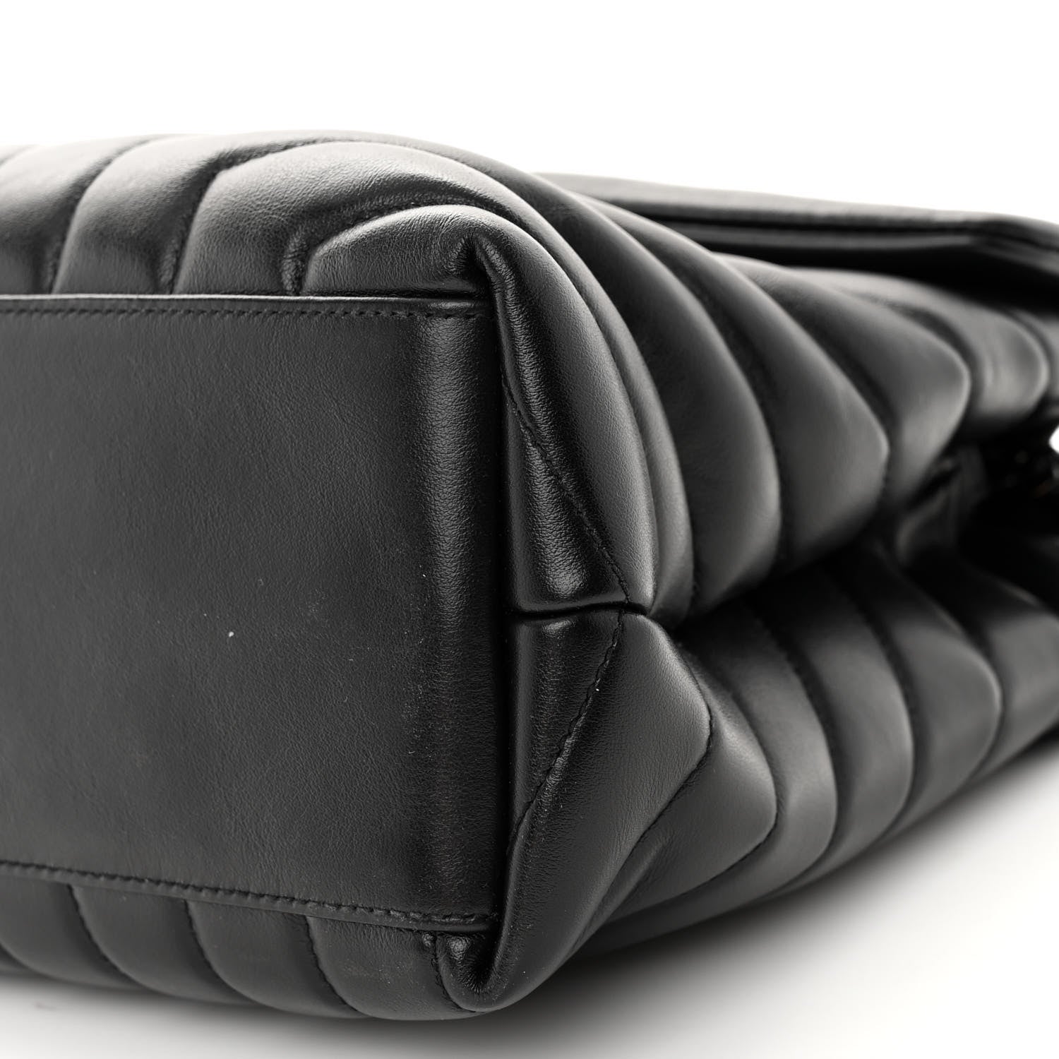 Saint Laurent Calfskin Y Quilted Monogram Monochrome Medium Loulou Chain Satchel Black 9 of 9