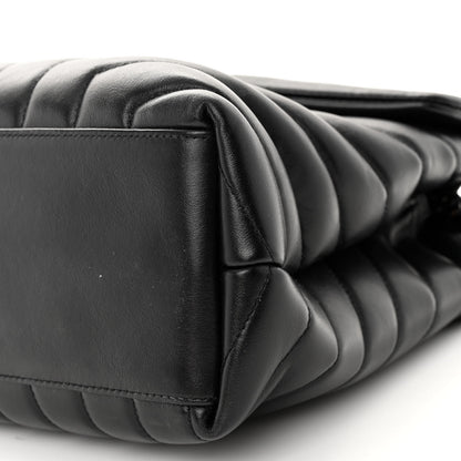 Saint Laurent Calfskin Y Quilted Monogram Monochrome Medium Loulou Chain Satchel Black 9 of 9