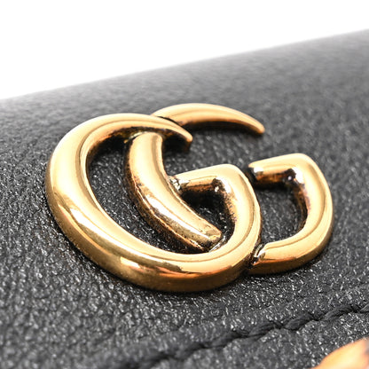 Gucci Wonka Grain Calfskin Diana 6 Key Holder Case Black 8 of 9