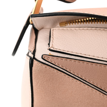 Loewe Calfskin Suede Small Puzzle Bag Blush 11 of 11