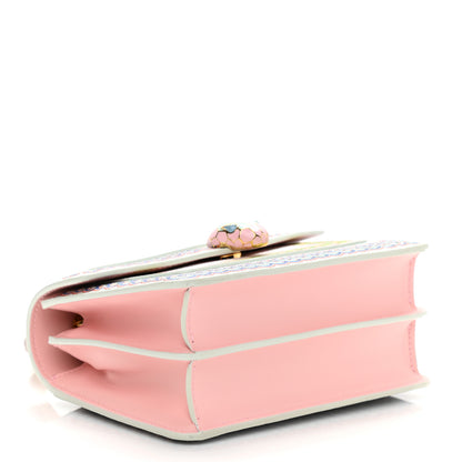 Bulgari X CASABLANCA Soft Grain Calfskin Mosaic Printed Serpenti Forever Top Handle Dusty Pink Multicolor 4 of 11