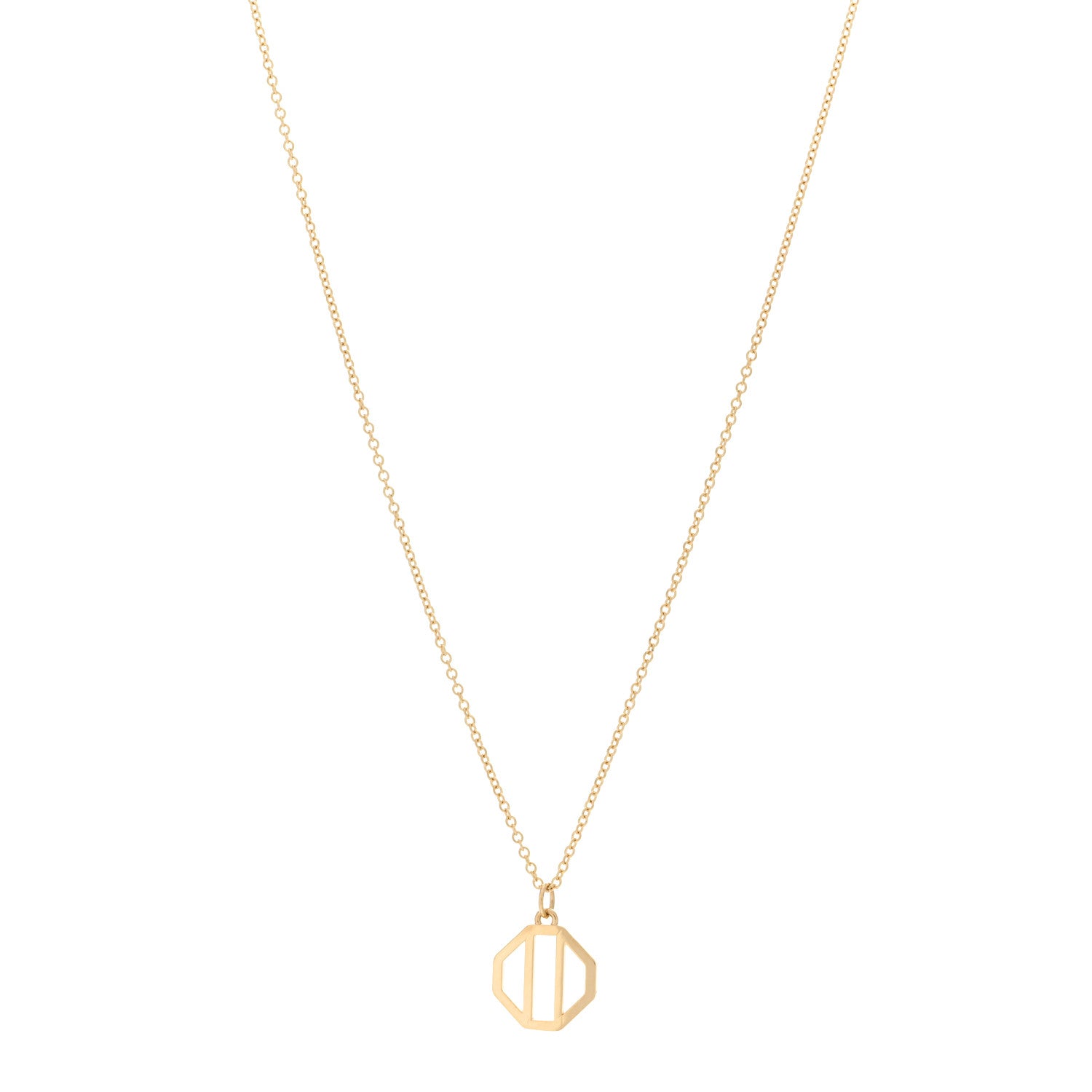 Tiffany 18K Yellow Gold Paloma Picasso Zellige Pendant Necklace 1 of 4