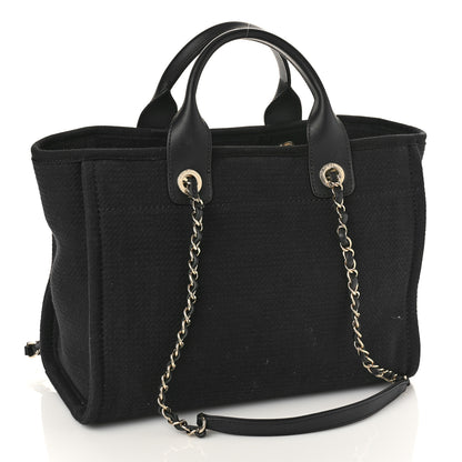 Chanel Mixed Fibers Small Deauville Tote Black 4 of 10