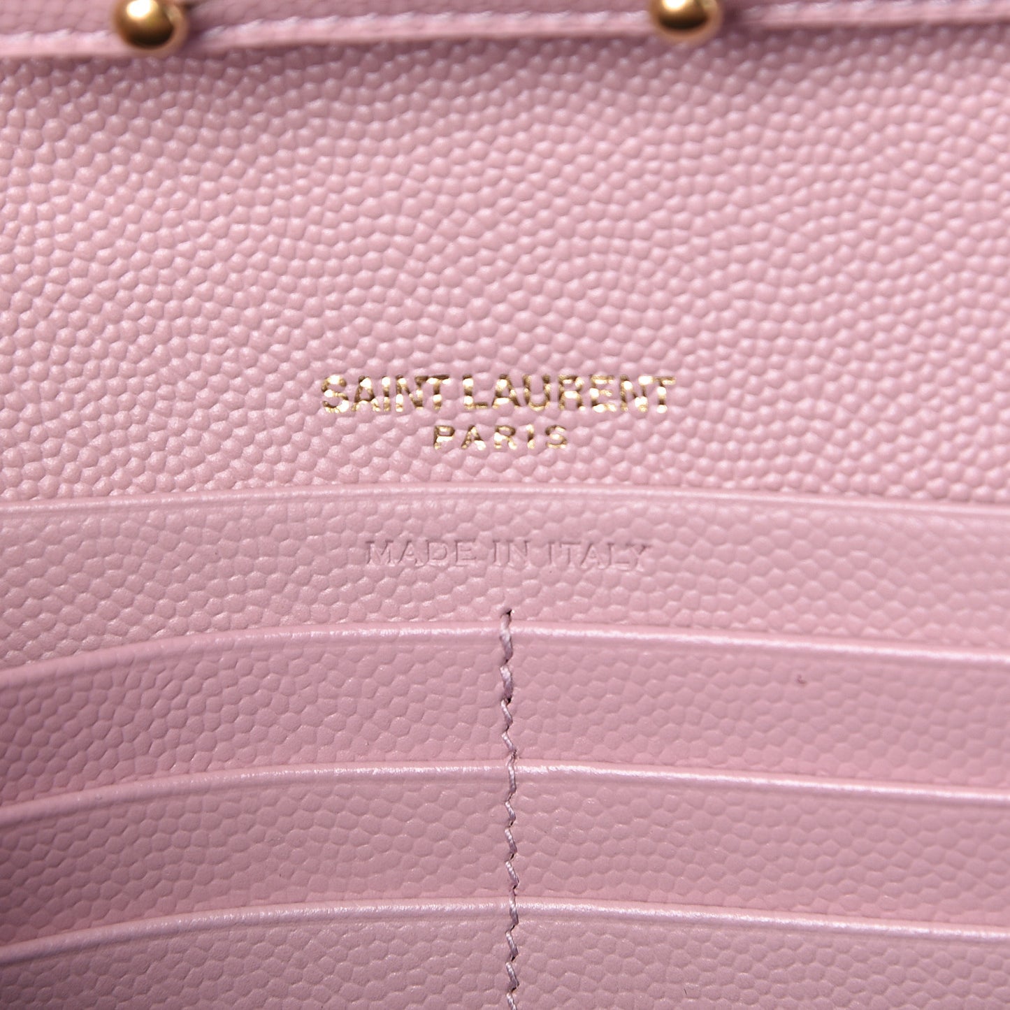 Grain De Poudre Matelasse Chevron Monogram Chain Wallet Tender Pink