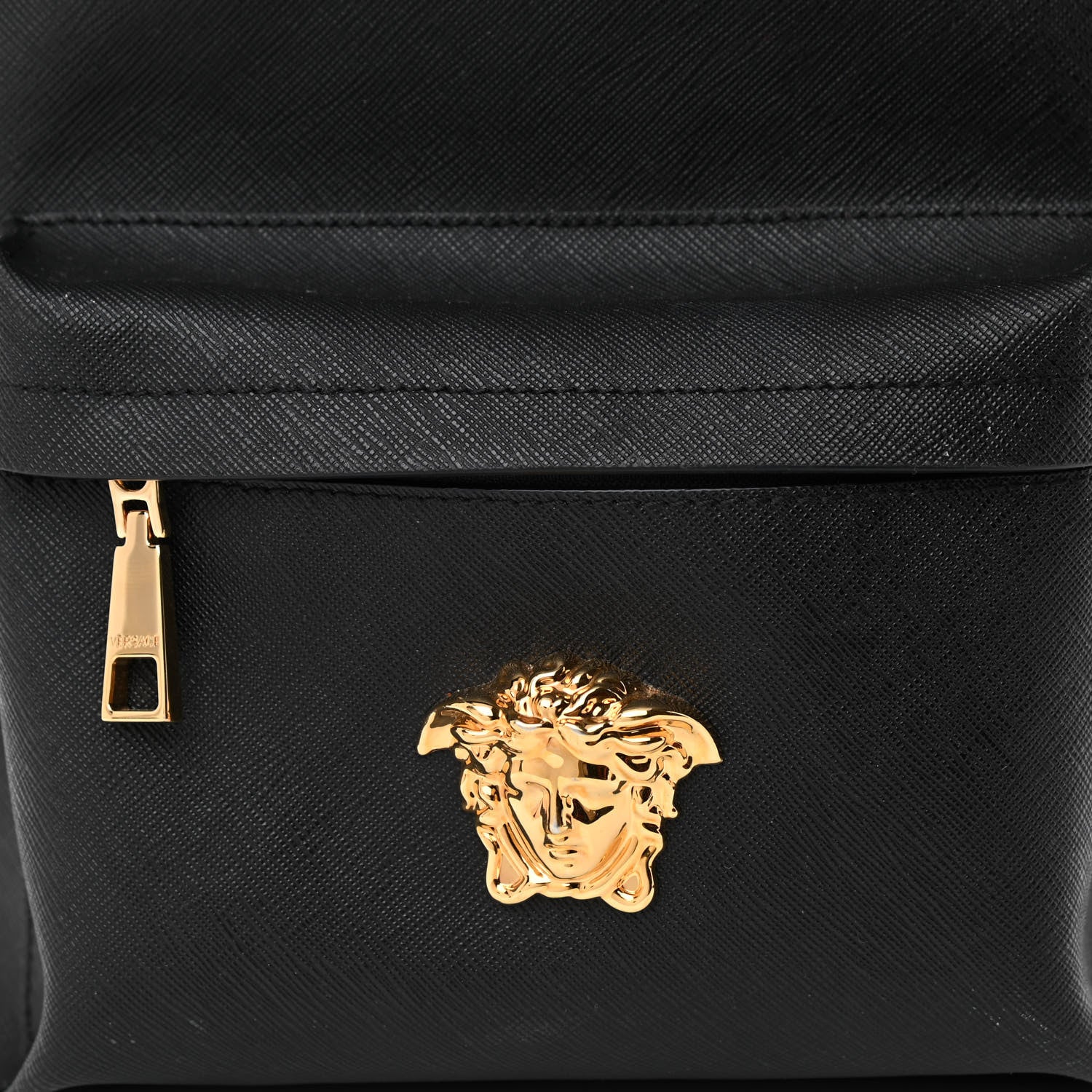 Versace Saffiano Calfskin Medusa Backpack Black 8 of 11