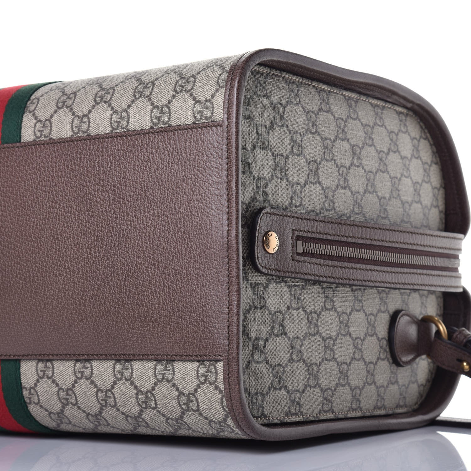 Gucci GG Supreme Monogram Web Ophidia Duffle Bag Beige New Acero 9 of 9