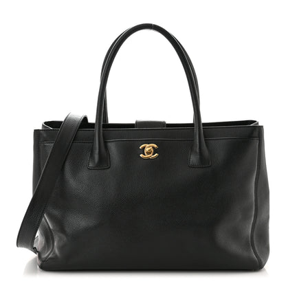 Chanel Calfskin Cerf Executive Shopper Tote Black 1 of 10