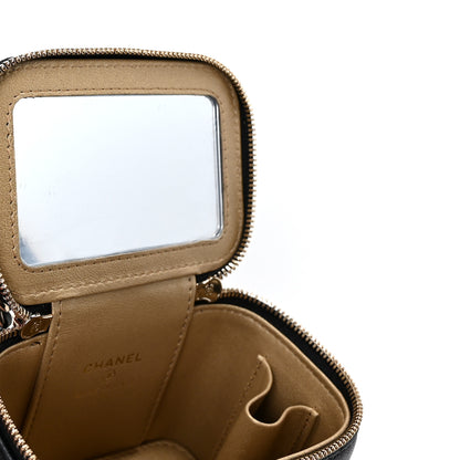 Chanel Lambskin Quilted Mini CC Crush Vanity Case With Chain Black 7 of 11