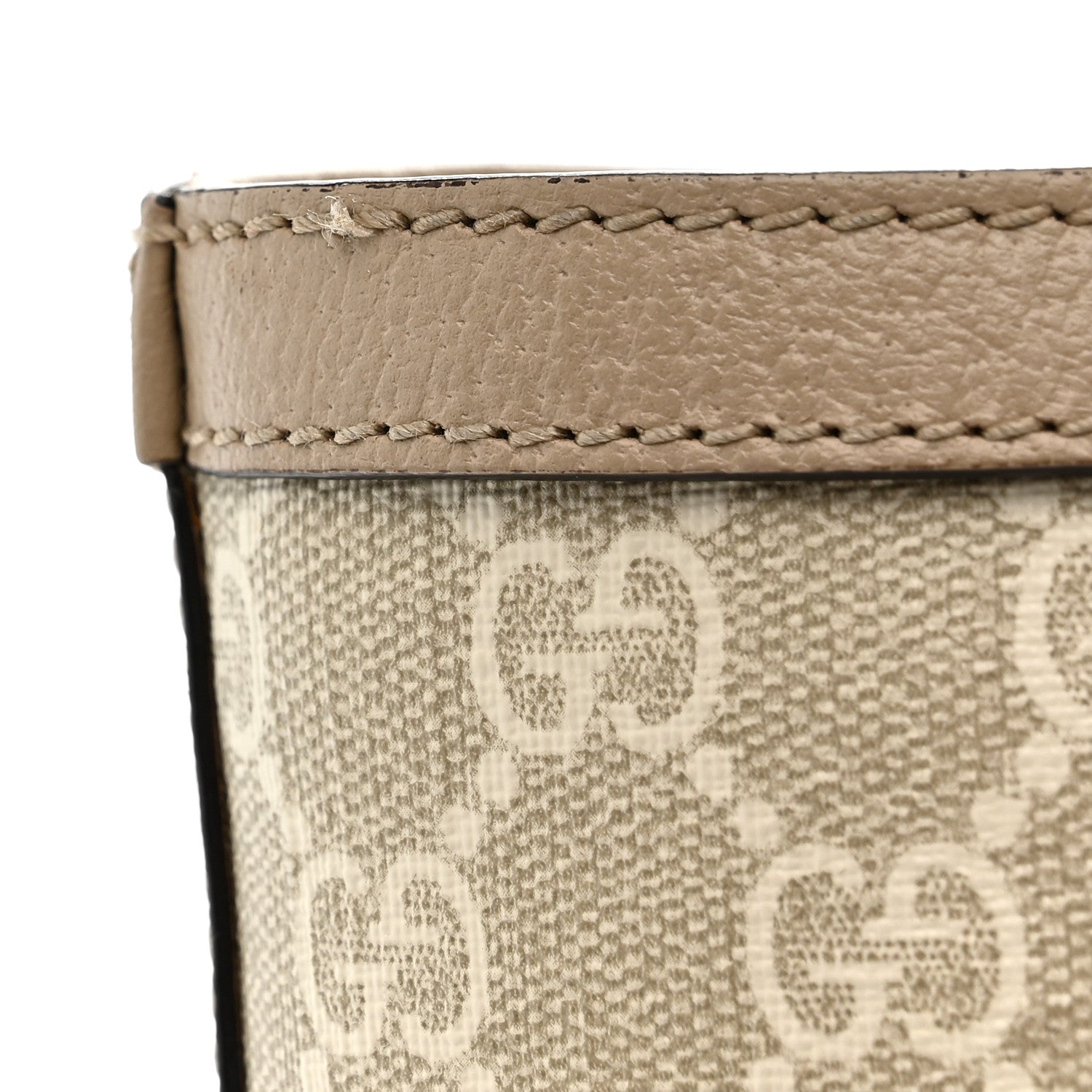 Gucci GG Supreme Monogram Textured Dollar Calfskin Web Medium