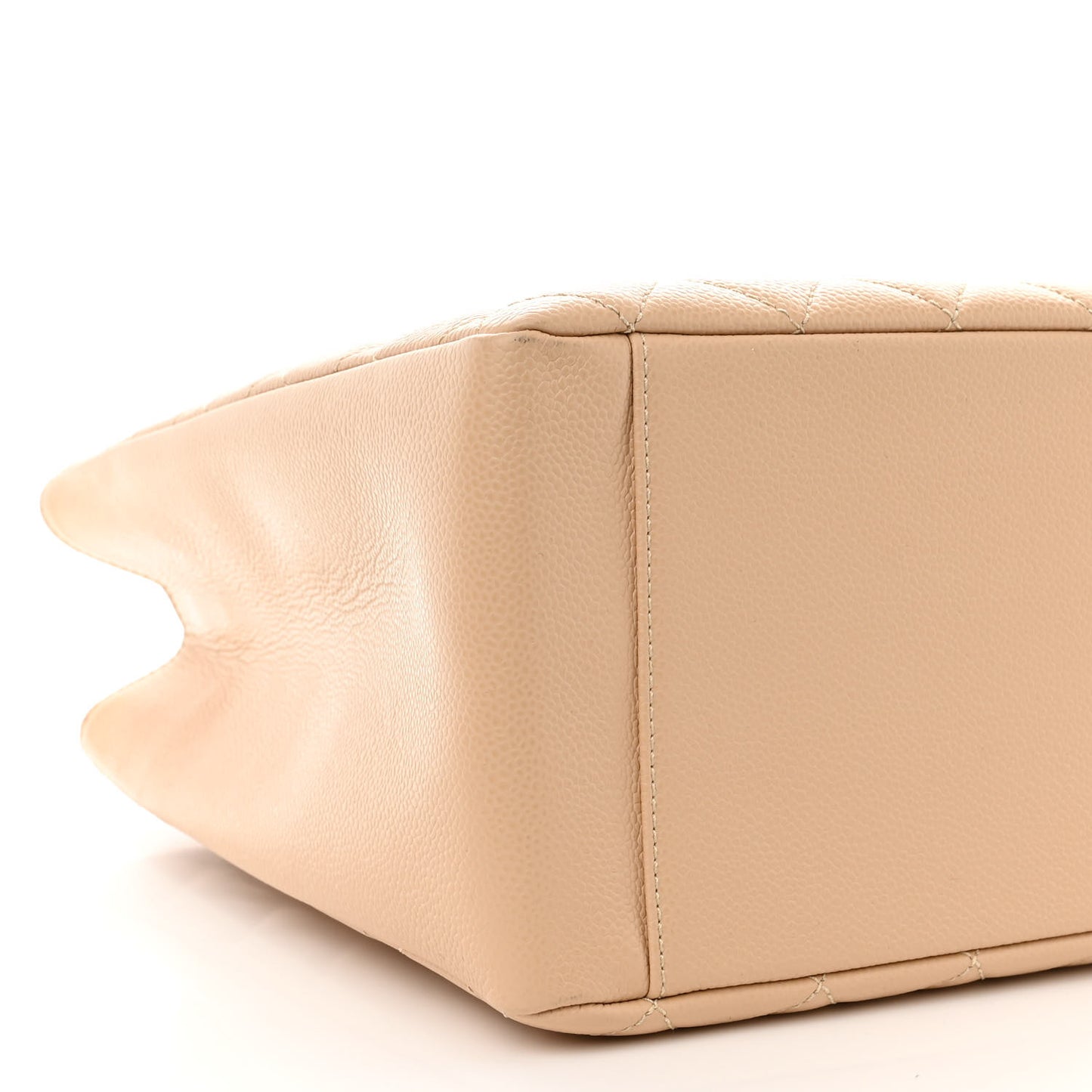 Caviar Quilted Grand Shopping Tote GST Beige Clair