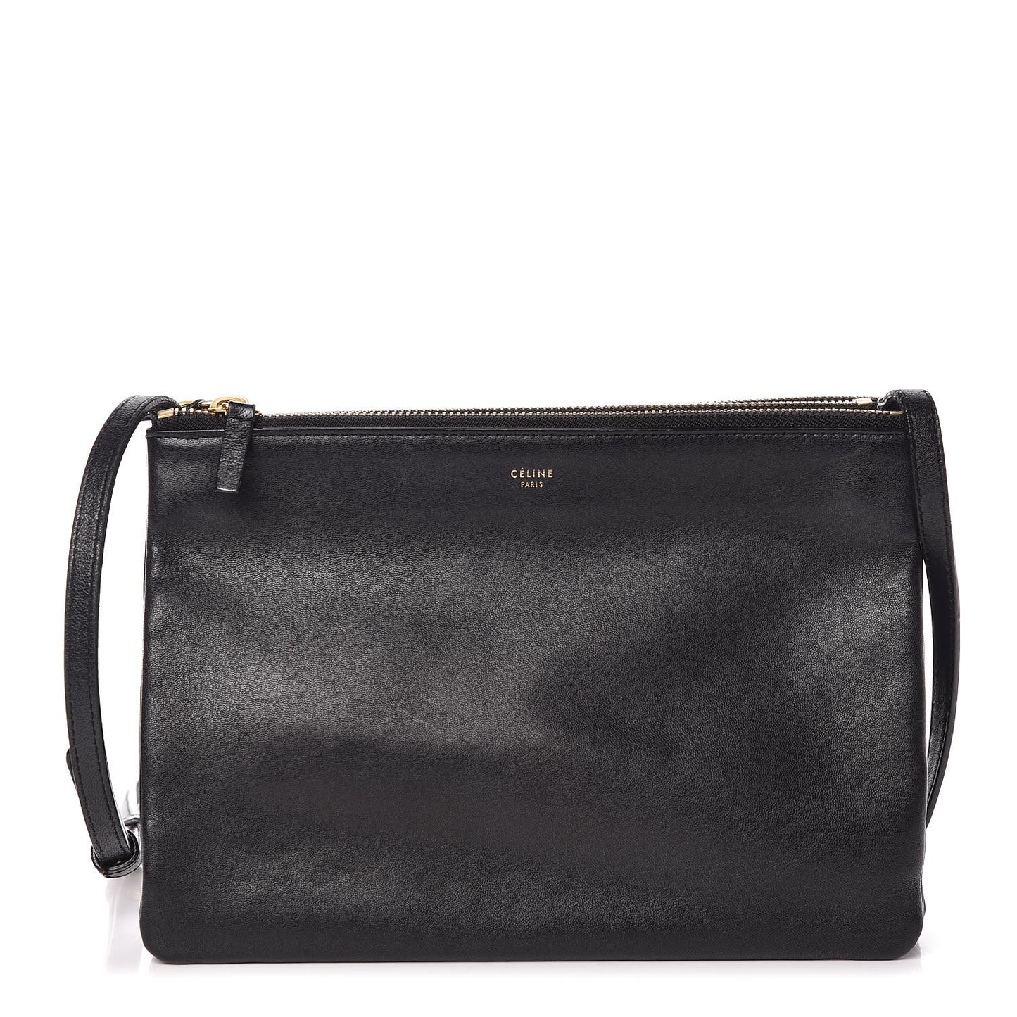 Lambskin Large Trio Crossbody Bag Black