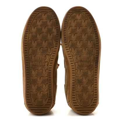 Miu Miu Faded Suede Deck Loafers 36.5 Cinnamon 6 of 9