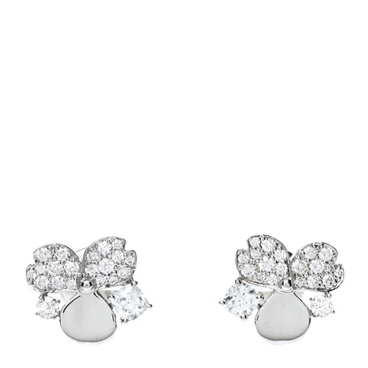 Tiffany Platinum Diamond Paper Flowers Cluster Earrings 1 of 4