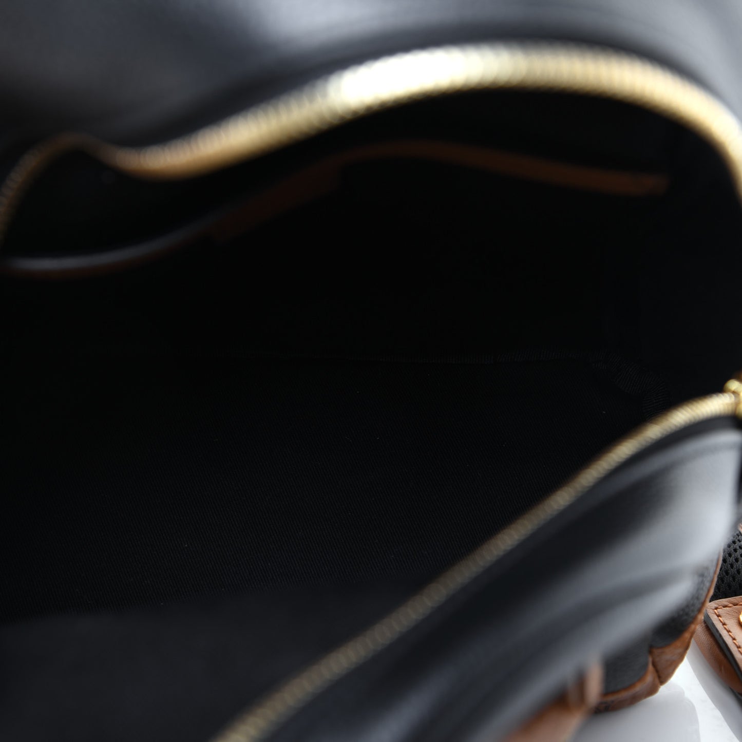 Visetos Calfskin Medium Geonautic Backpack Black Cognac