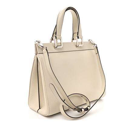 Gucci Grainy Calfskin Small Zumi Top Handle Bag Mystic White 3 of 13
