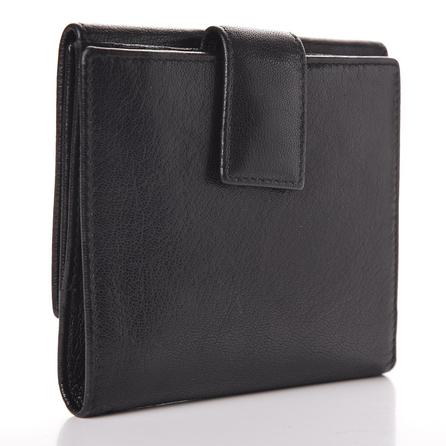 Saint Laurent Goatskin Belle de Jour French Wallet Black 3 of 7