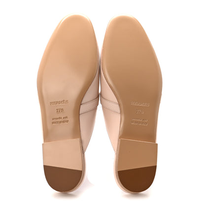 Hermes Goatskin Oz Mules 37.5 Blanc Poros 6 of 9