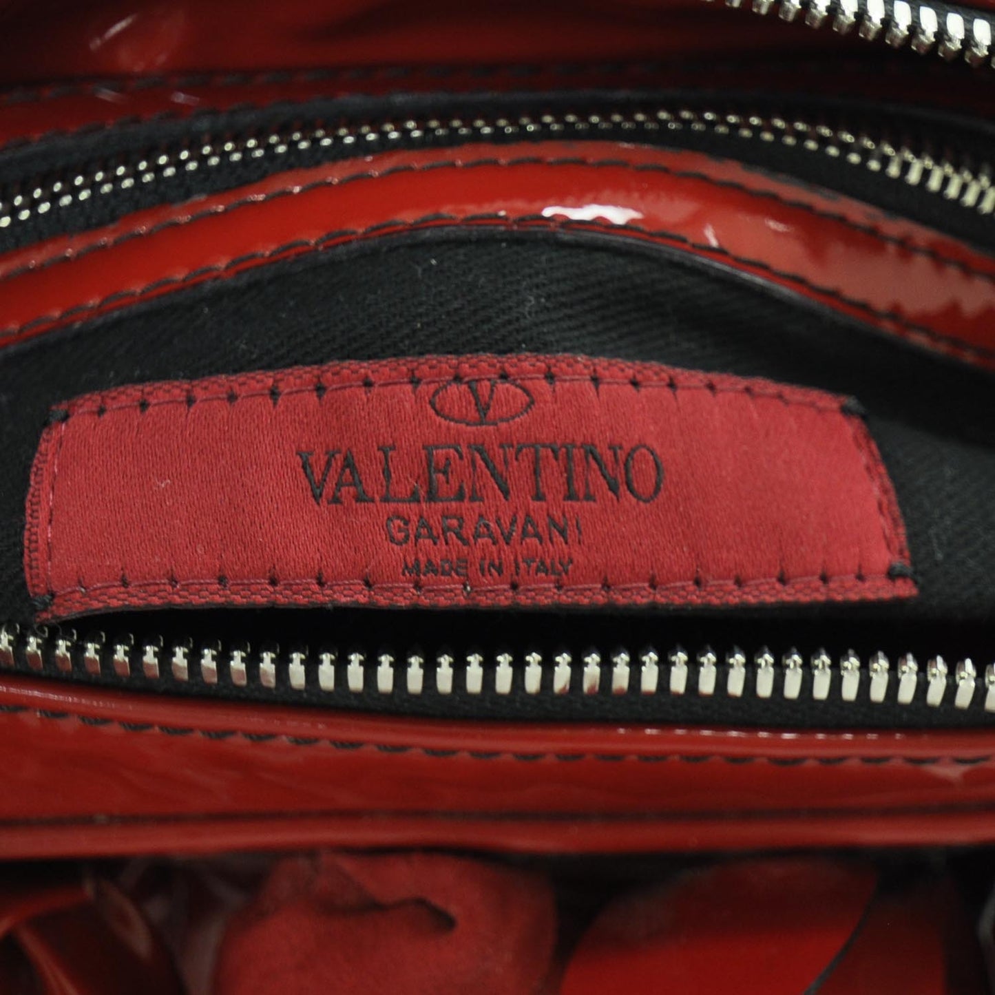 Coated Canvas Lacca Fleur Frame Bag Red