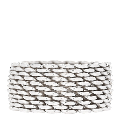 Tiffany Sterling Silver Somerset Mesh Ring 52 6 1 of 4