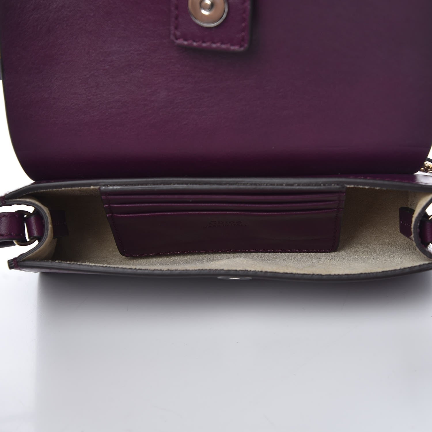 Chloe Suede Calfskin Mini Faye Shoulder Bag Intense Violine 5 of 9