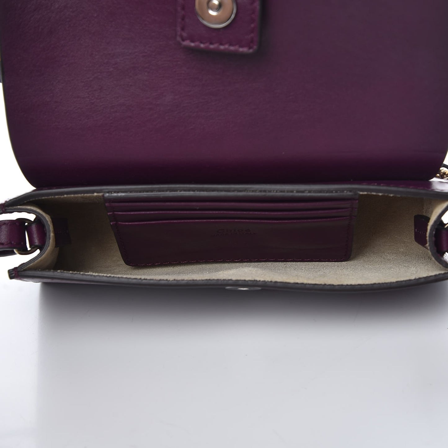 Suede Calfskin Mini Faye Shoulder Bag Intense Violine