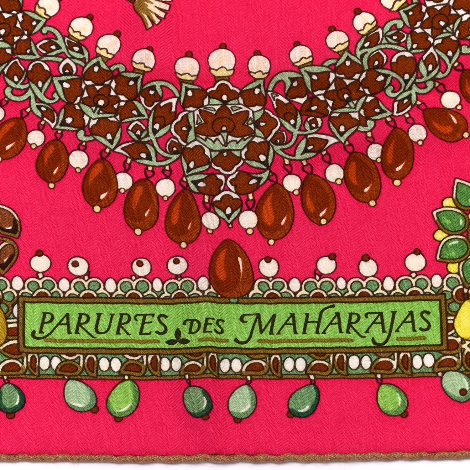 Hermes Cashmere Silk Parures Des Maharajas Shawl 140 2 of 6