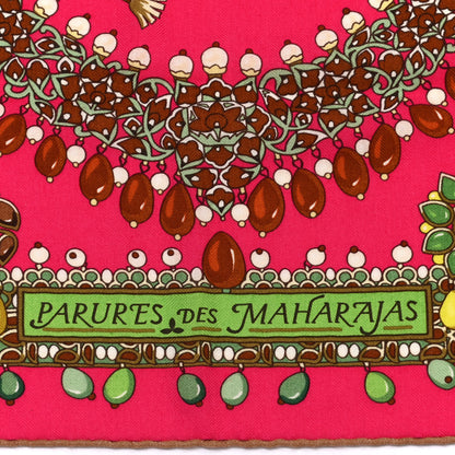 Hermes Cashmere Silk Parures Des Maharajas Shawl 140 2 of 6