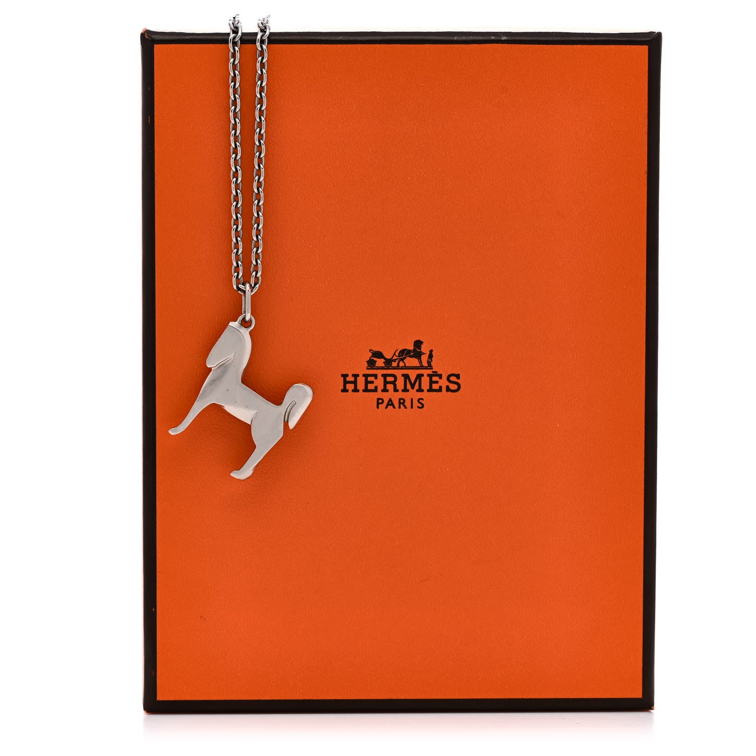 Hermes Palladium Panache Pendant Necklace 7 of 7
