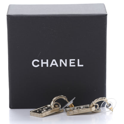 Chanel CC Tag Drop Earrings Gold 5 of 5