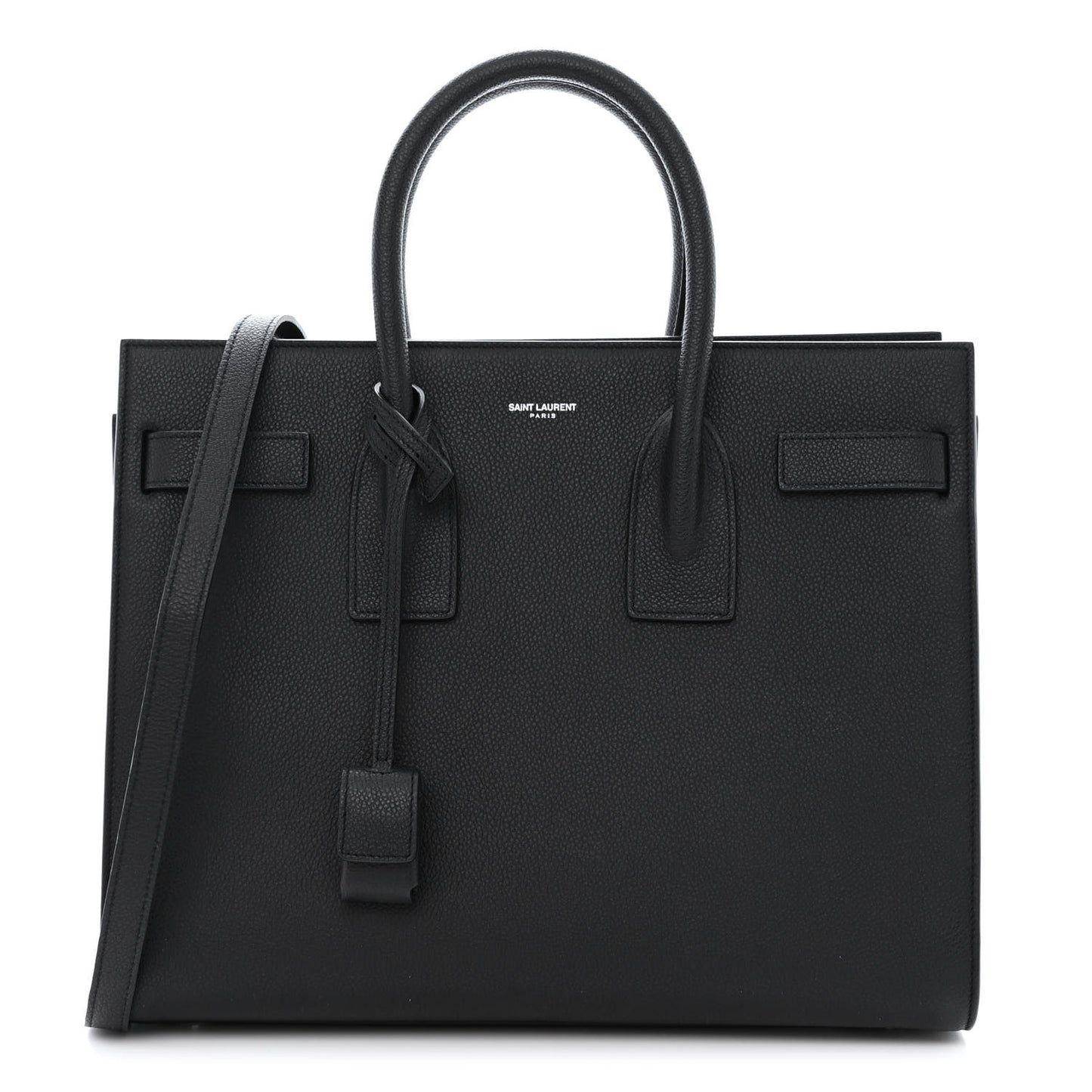 Grained Calfskin Small Sac De Jour Black