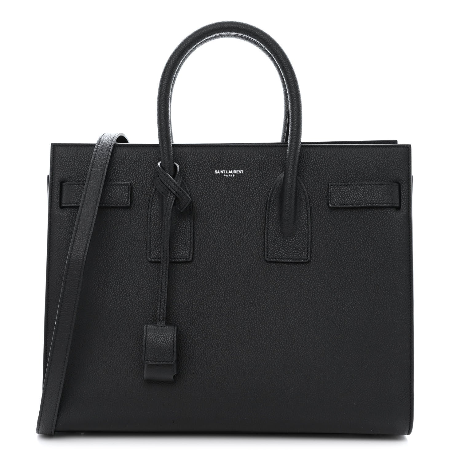 Saint Laurent Grained Calfskin Small Sac De Jour Black 1 of 10