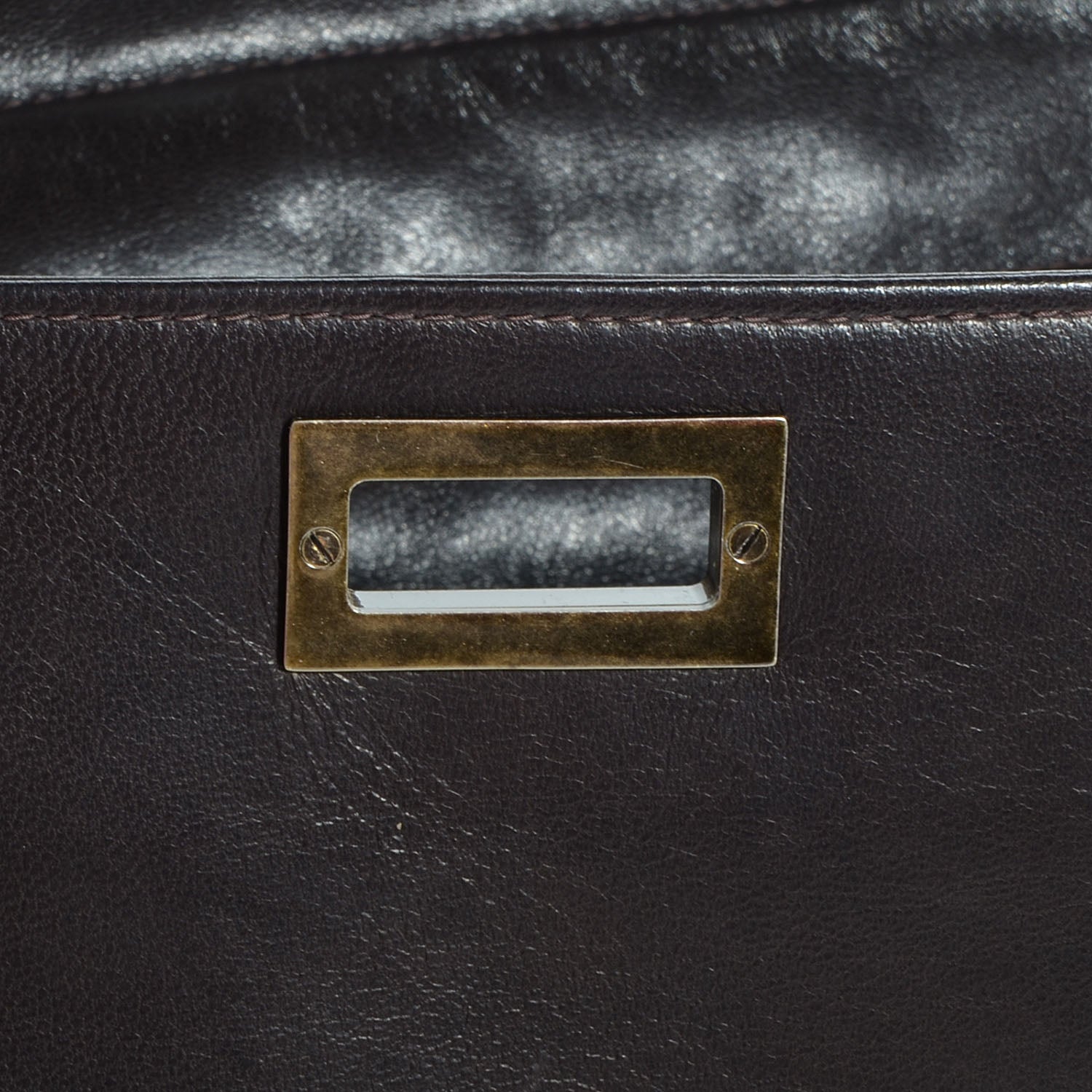 Chanel Lambskin Horizontal Quilt Jumbo Mademoiselle Flap Dark Brown 5 of 9