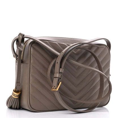Saint Laurent Calfskin Matelasse Monogram Lou Camera Bag Taupe 3 of 9