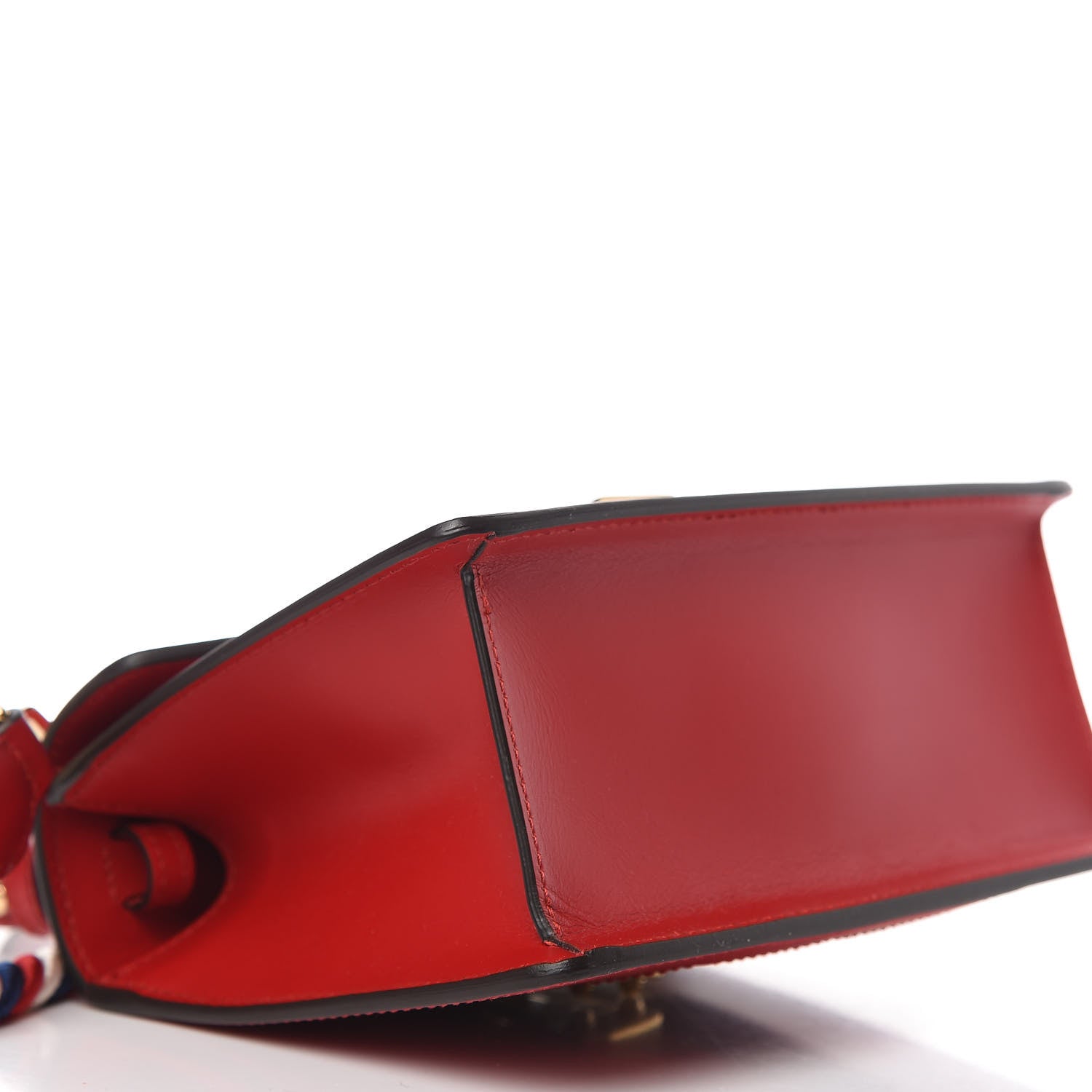 Gucci Calfskin Mini Sylvie Top Handle Bag Hibiscus Red 7 of 11