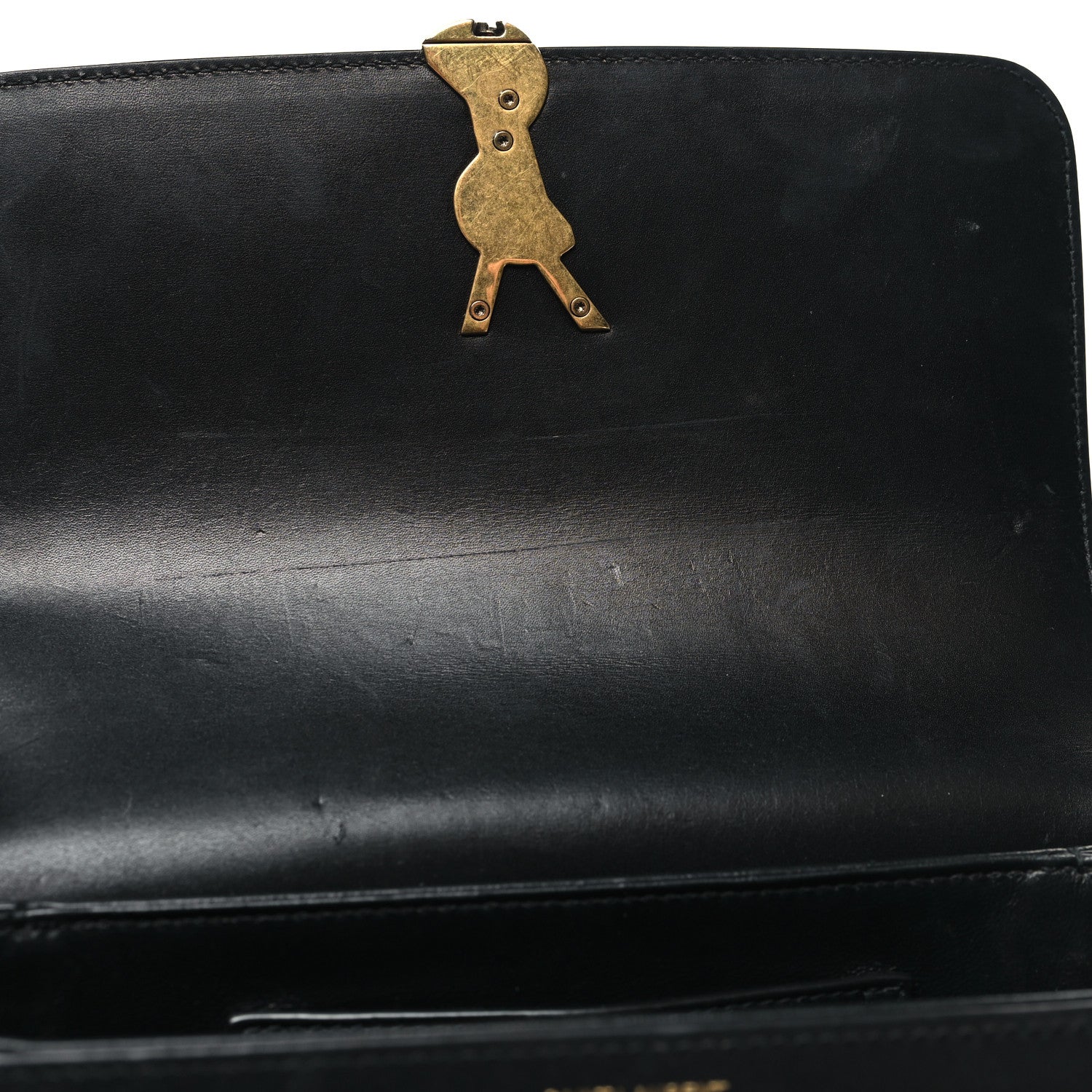 Saint Laurent Box Calfskin Monogram Medium Solferino Satchel Black 11 of 12