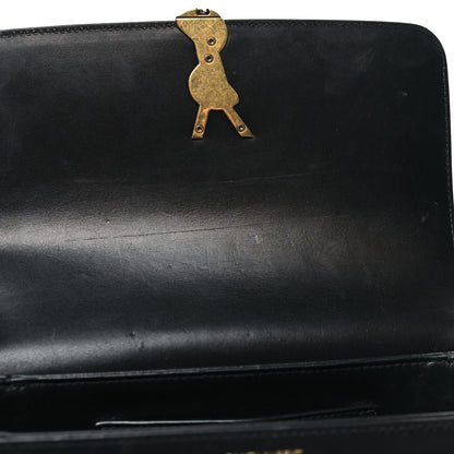 Saint Laurent Box Calfskin Monogram Medium Solferino Satchel Black 11 of 12