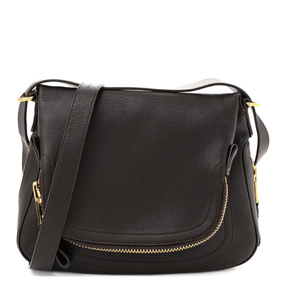 Tom Ford Pebbled Calfskin Medium Jennifer Dark Brown 1 of 15