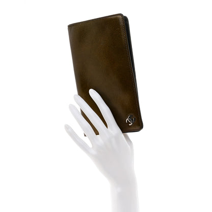 Chanel Grained Patent CC Yen Wallet Brown 2 of 8