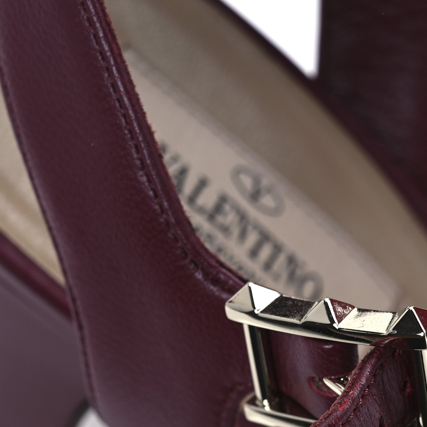 Valentino Garavani Calfskin Rockstud Platform Sandals 38.5 Cerise 10 of 10