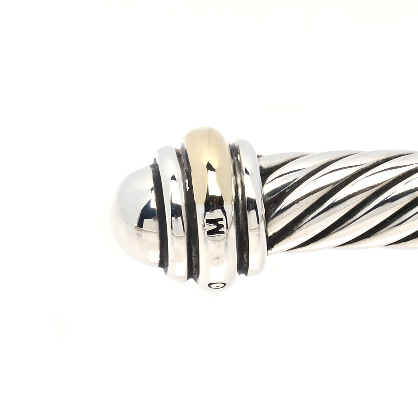 Sterling Silver 18K Yellow Gold 4mm Cable Classics Bracelet