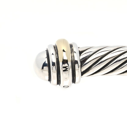 David Yurman Sterling Silver 18K Yellow Gold 4mm Cable Classics Bracelet 4 of 5