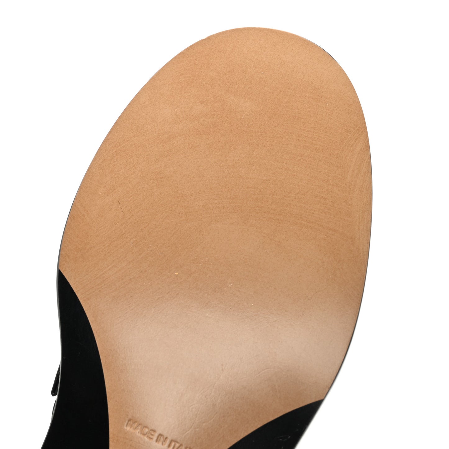 Shiny Calfskin Logo Loafers 36 Black