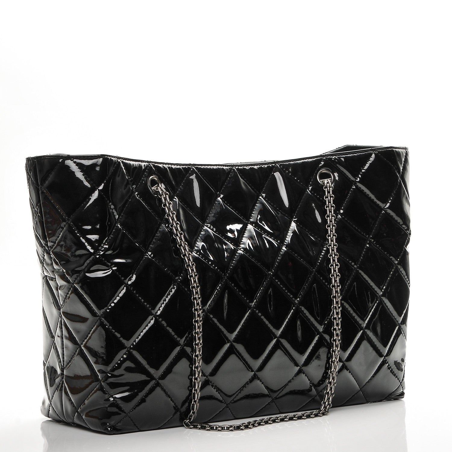 Chanel Patent Quilted Reissue 2.55 Tote Black 3 of 8