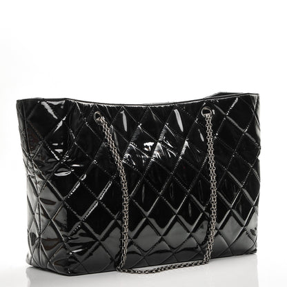 Chanel Patent Quilted Reissue 2.55 Tote Black 3 of 8