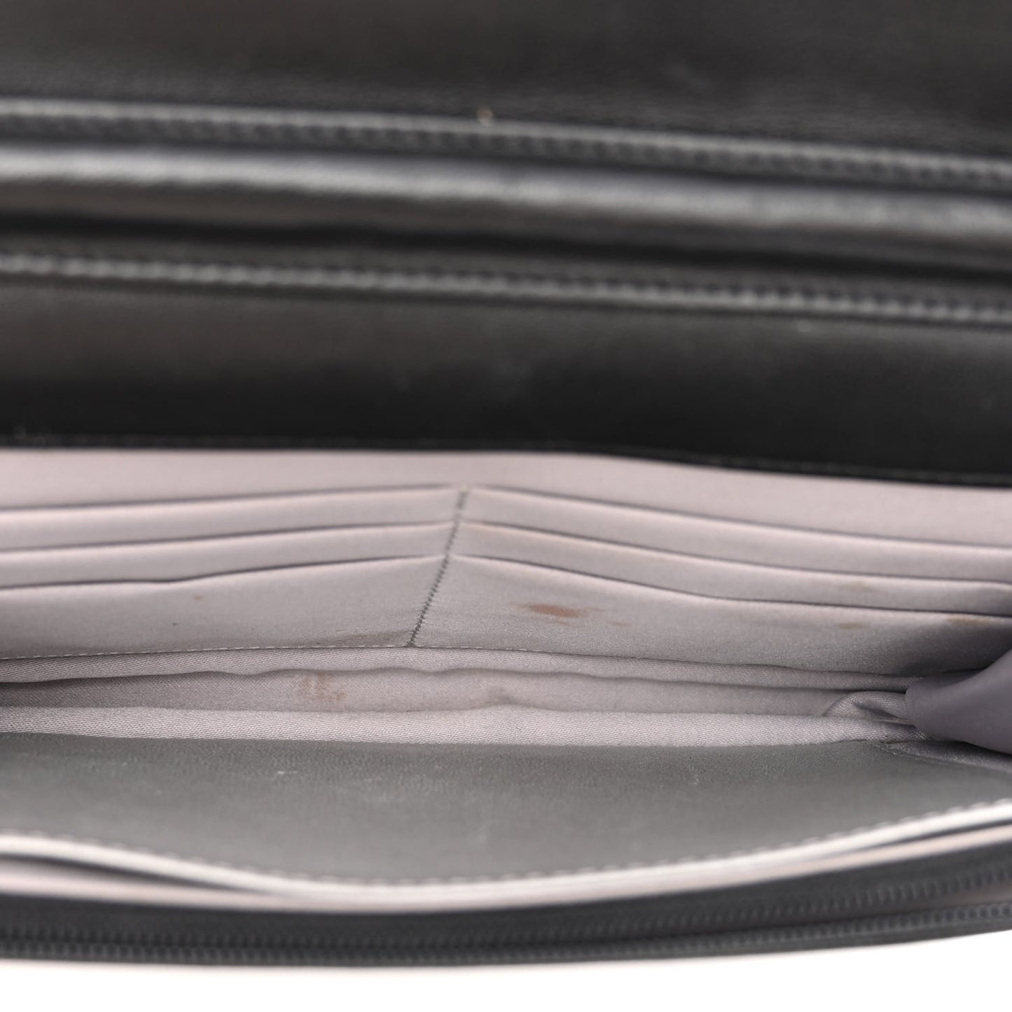 Lambskin Camellia Embossed Wallet With Chain WOC Black
