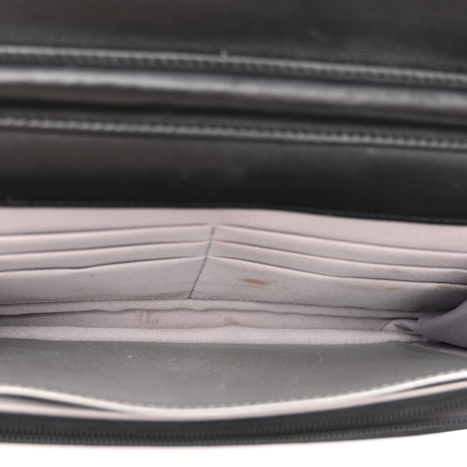 Chanel Lambskin Camellia Embossed Wallet With Chain WOC Black 4 of 12