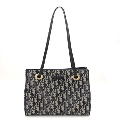 Christian Dior Oblique Small Bow Shopping Tote Blue Multicolor 1 of 13