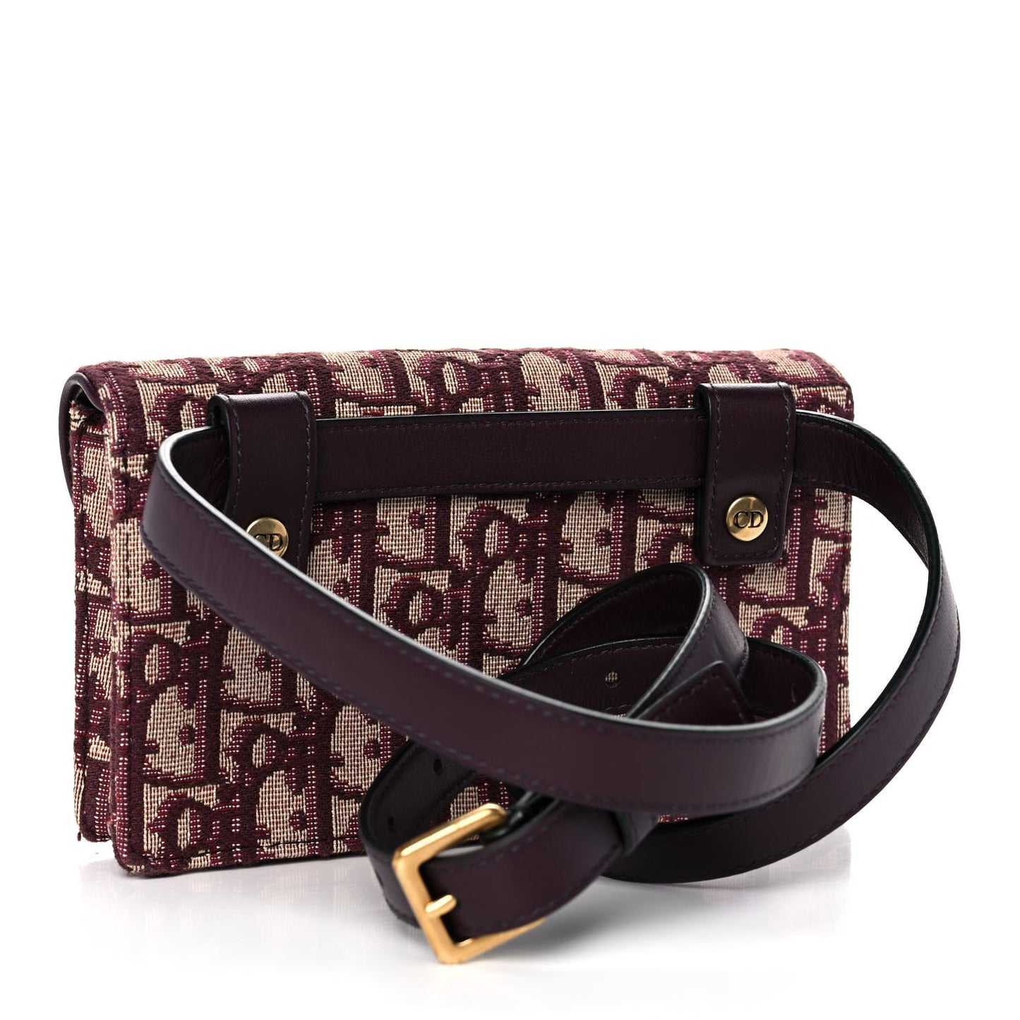 Oblique Saddle Belt Bag Bordeaux