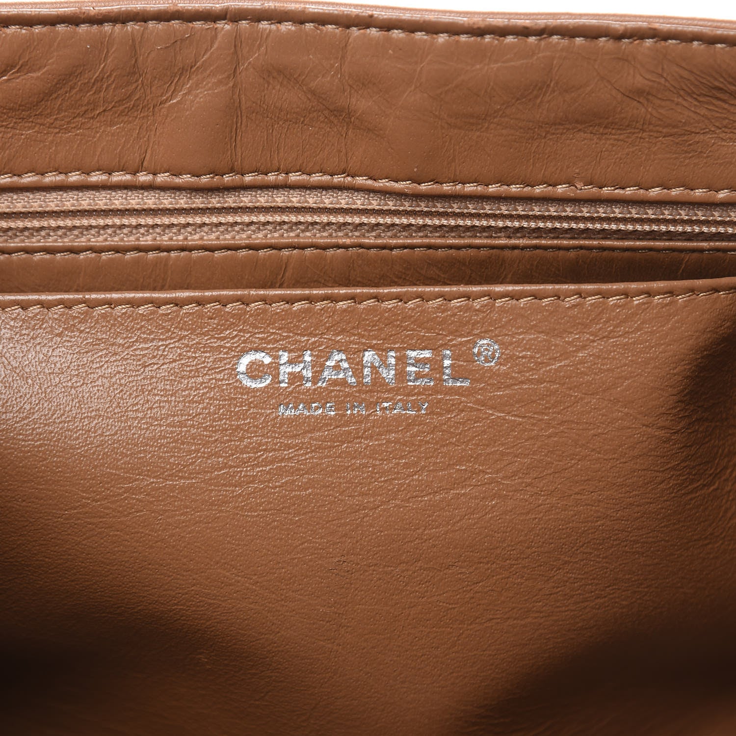 Chanel Calfskin Diagonal Ligne Flap Beige 6 of 11